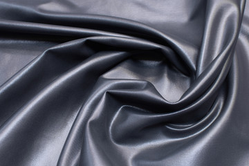 Black imitation leather fabric