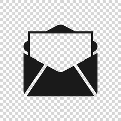 Poster - grey mail and e-mail icon isolated on transparent background. envelope symbol e-mail. email message 