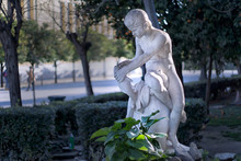 Athens, Attica / Greece. "Young Fisherman". Marble Statue Located At Zappeion Hall Area In The National Garden Of Greece