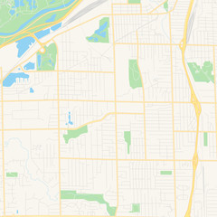 Sticker - Empty vector map of Wyoming, Michigan, USA