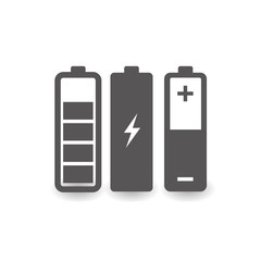 Wall Mural - Battery icon set simple flat style vector illustration.