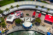 Aerial Bayside Miami summer vibes tourist destination