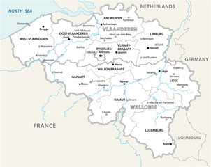  belgium administrative and political vector map
