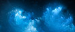 Blue glowing nebula fractal widescreen background