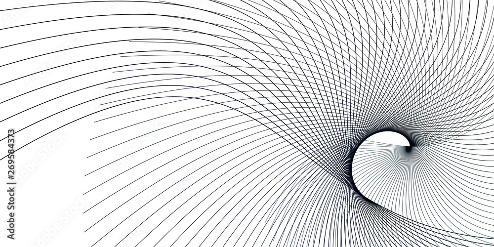 Morphing Mesmerizing Lines Abstract Pattern