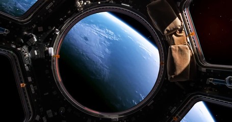 planet earth as viewed through the windows of a space shuttle - version 2.