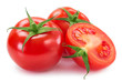 Fresh tomato on white background