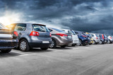 Fototapeta Desenie - Cars in the parking lot.