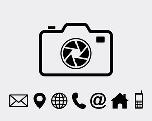 Poster - Camera icon symbol vector for web