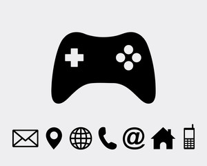 joystick icon symbol vector, game pad icon for web