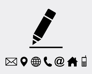Poster - pencil icon symbol vector