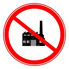 Sticker - Interdiction : Usine