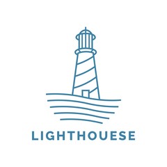 Wall Mural - lighthouse logo illustration