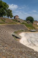 Sticker - Ancient Roman ruins (theatre) in Autun historic town, France