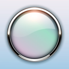 Aufkleber - Glossy button with metallic elements