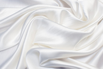 silk fabric, taffeta, milky color in artistic layout