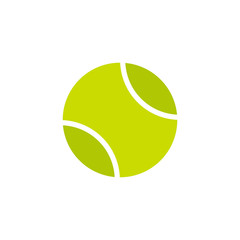 Tennis ball icon vector isolated on white background