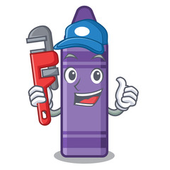 Sticker - Plumber purple crayon in a mascot bag