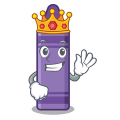 Canvas Print - King purple crayon in a mascot bag