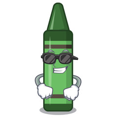 Poster - Super cool green crayon isolated in the cartoon