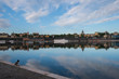 Morning view at the waterfront of Stockholm in late spring