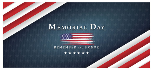 memorial day background,united states flag, with respect honor and gratitude posters, modern design vector illustration