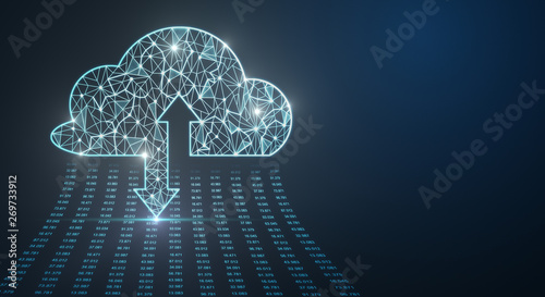 Cloud computing and data concept