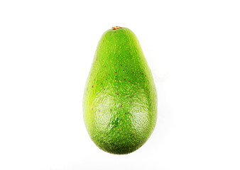 Wall Mural - Fresh Avocado Against White Background