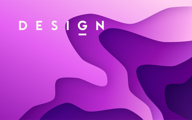 Wall Mural - abstract gradient geometric paper design, colorful minimal background.