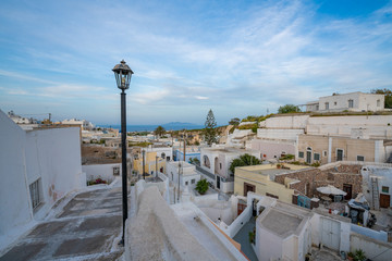 Santorini Island in Greece, one of the most beautiful travel destinations of the world. Location Karterados