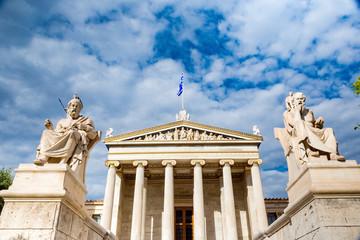 Wall Mural - academy of athens on a cloudy day