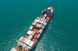 © leungchopan - Aerial view of container cargo ship in sea