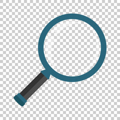 Fototapete - Loupe sign icon in transparent style. Magnifier vector illustration on isolated background. Search business concept.