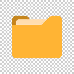 Poster - File folder icon in transparent style. Documents archive vector illustration on isolated background. Storage business concept.