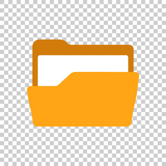Poster - File folder icon in transparent style. Documents archive vector illustration on isolated background. Storage business concept.