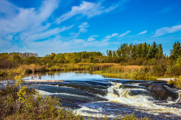 Wall Mural - The rapids on the smooth stones