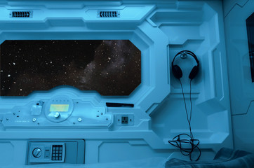 the elements interior of space station