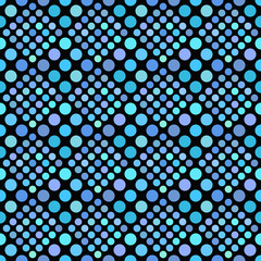 Poster - Seamless geometrical dot pattern background - abstract blue vector graphic design