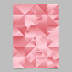 Poster - Geometrical color polygonal triangle page background - abstract vector brochure template illustration