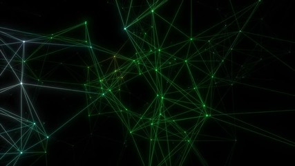 Poster - Analytical network.Artificial intelligence coding computer language.Seamless loop.