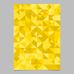 Poster - Mosaic triangle poster template design - polygonal golden vector stationery background