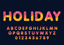 Donut Cartoon Holiday Biscuit Bold Font Style