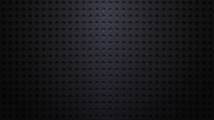 Wall Mural - Black background with blue lighting. Texture. Carved rhombuses on the wall. Vector illustration.