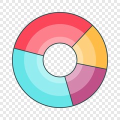 Poster - Pie chart icon. Cartoon illustration of pie chart vector icon for web
