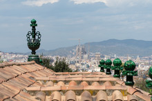 View Of Barcelona And Sagrada Familia From Laribal Garden