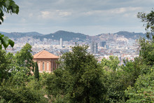 View Of Barcelona From Laribal Garden