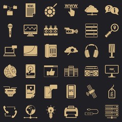 Poster - Information technology icons set. Simple style of 36 information technology vector icons for web for any design
