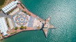 Top view of eagle square in Langkawi, Malaysia, Asia