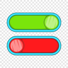 Poster - Green and red buttons icon. Cartoon illustration of green and red buttons vector icon for web