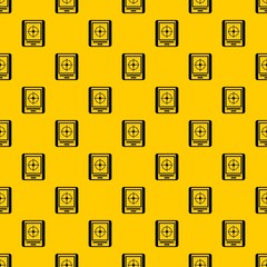 Poster - Radar pattern seamless vector repeat geometric yellow for any design
